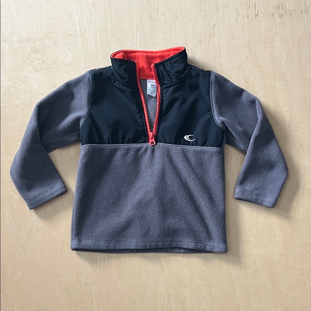 Carter's Gray and Black Kids Sweatshirt with Red Accents
